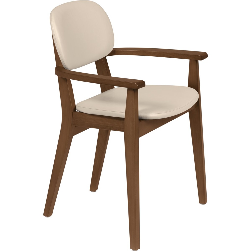 [14061131] SILLA LONDON CON BRAZOS CON TAPIZADO BEIGE (ALMENDRA)
