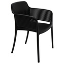 SILLA NEGRA CON BRAZOS GABRIELA