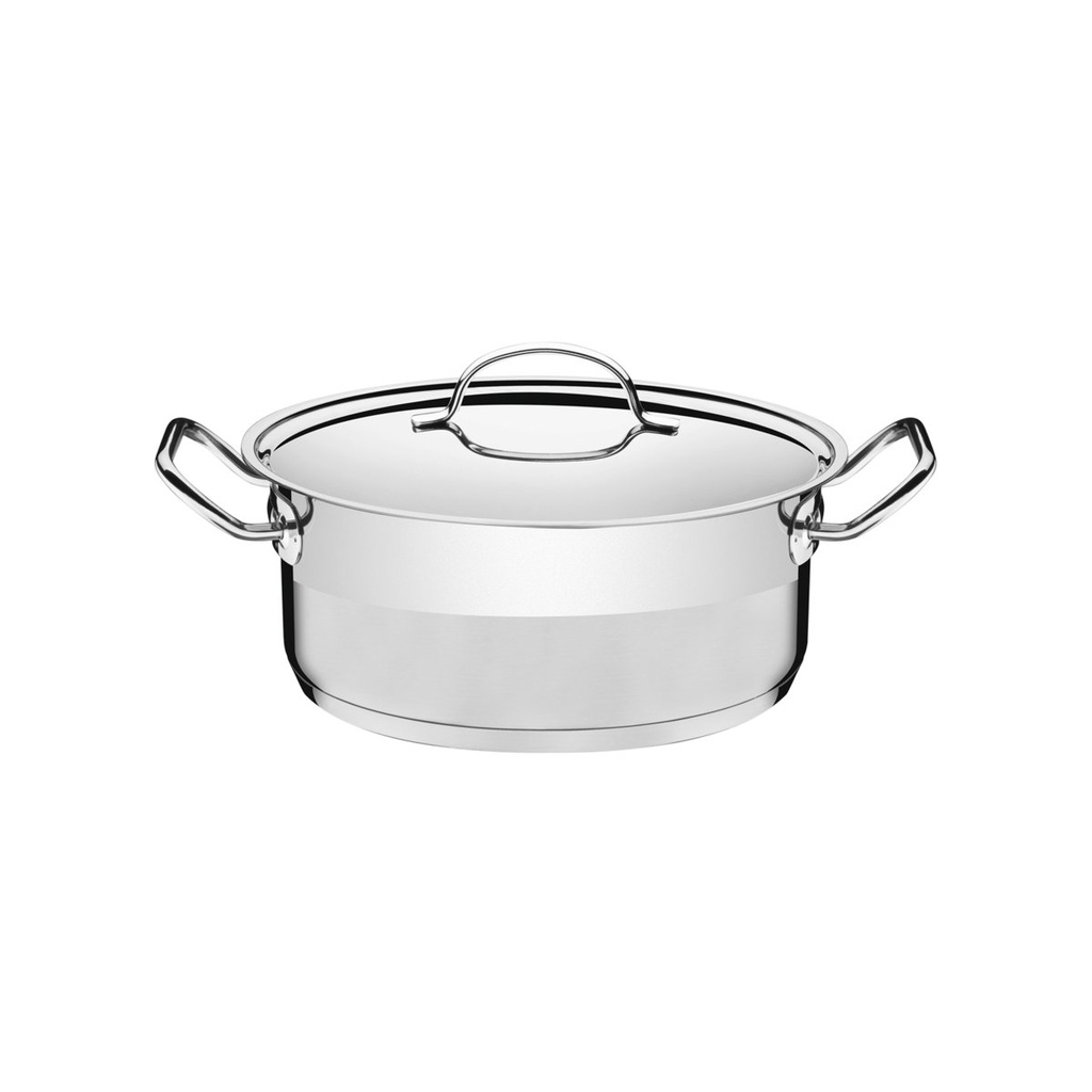 CACEROLA EN ACERO INOXIDABLE FONDO TRIPLE Ø20 CM. 2,9L. PROFESSIONAL