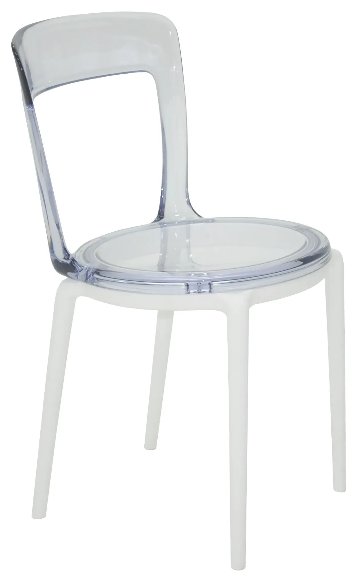 SILLA TRANSPARENTE Y BLANCO LUNA C