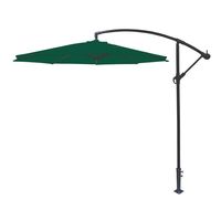 [14999009] SOMBRILLA DE POLIESTER VERDE Ø2,7 M. CON ESTRUCTURA LATERAL DE ACERO