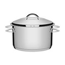 CACEROLA HONDA EN ACERO INOXIDABLE FONDO TRIPLE 8,4 L. Ø 28 CM. SOLAR