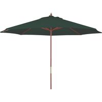 SOMBRILLA PLEGABLE DE POLIESTER VERDE Ø3 M. CON ESTRUCTURA DE MADERA