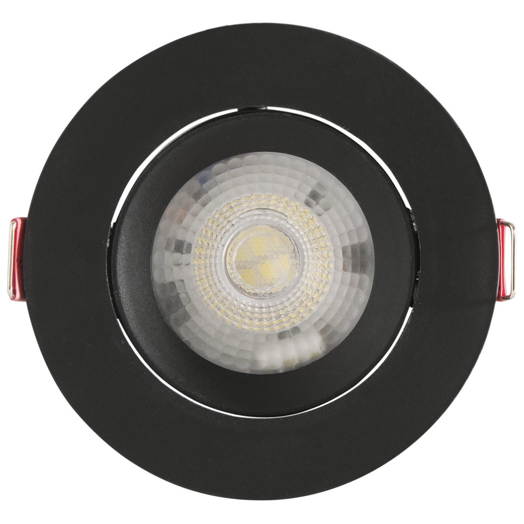 SPOTLED REDONDO BLACK 3W - 3000K LUZ AMARILLA