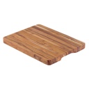 TABLA CON MANGO DE MADERA DE TECA 40X30 CM. BBQ