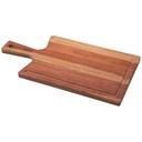 TABLA DE MADERA CON MANGO PARA CORTAR Y SERVIR CHURRASCO 40X21 CM. ROST