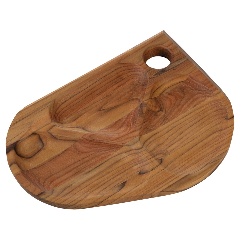 TABLA DE MADERA TECA PARA SNACKS 350MM FOLIUM