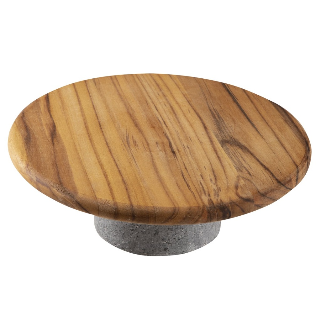 [13594351] TABLA PARA TORTA CON SOPORTE DE PIEDRA 26 CM PROVENCE