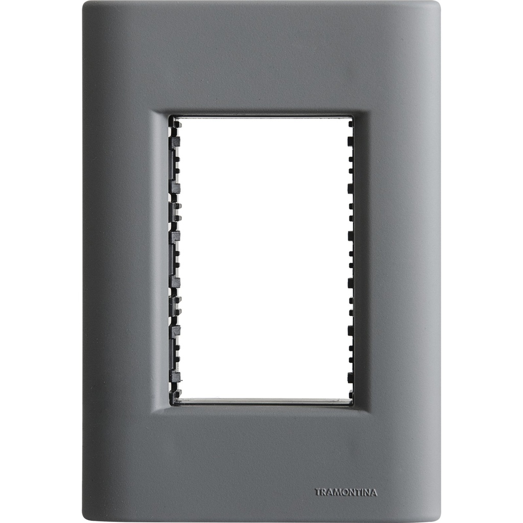 [57200066] TAPA 3 PUESTES 4X2 GIZ TITANIO SOFT TOUCH