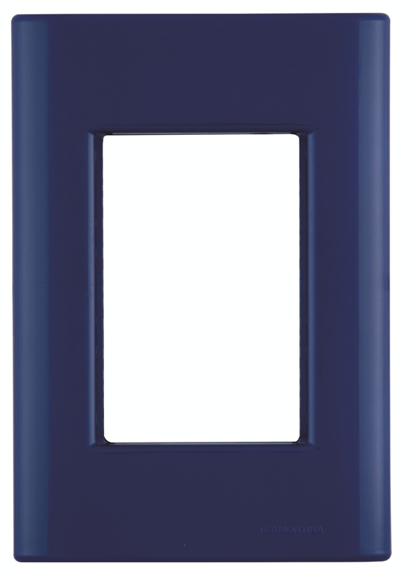 TAPA 3 PUESTOS 4X2 AZUL OSCURO GIZ SOFT TOUCH
