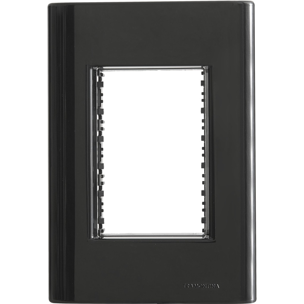 [57200049] TAPA 3 PUESTOS 4X2 GIZ NEGRO