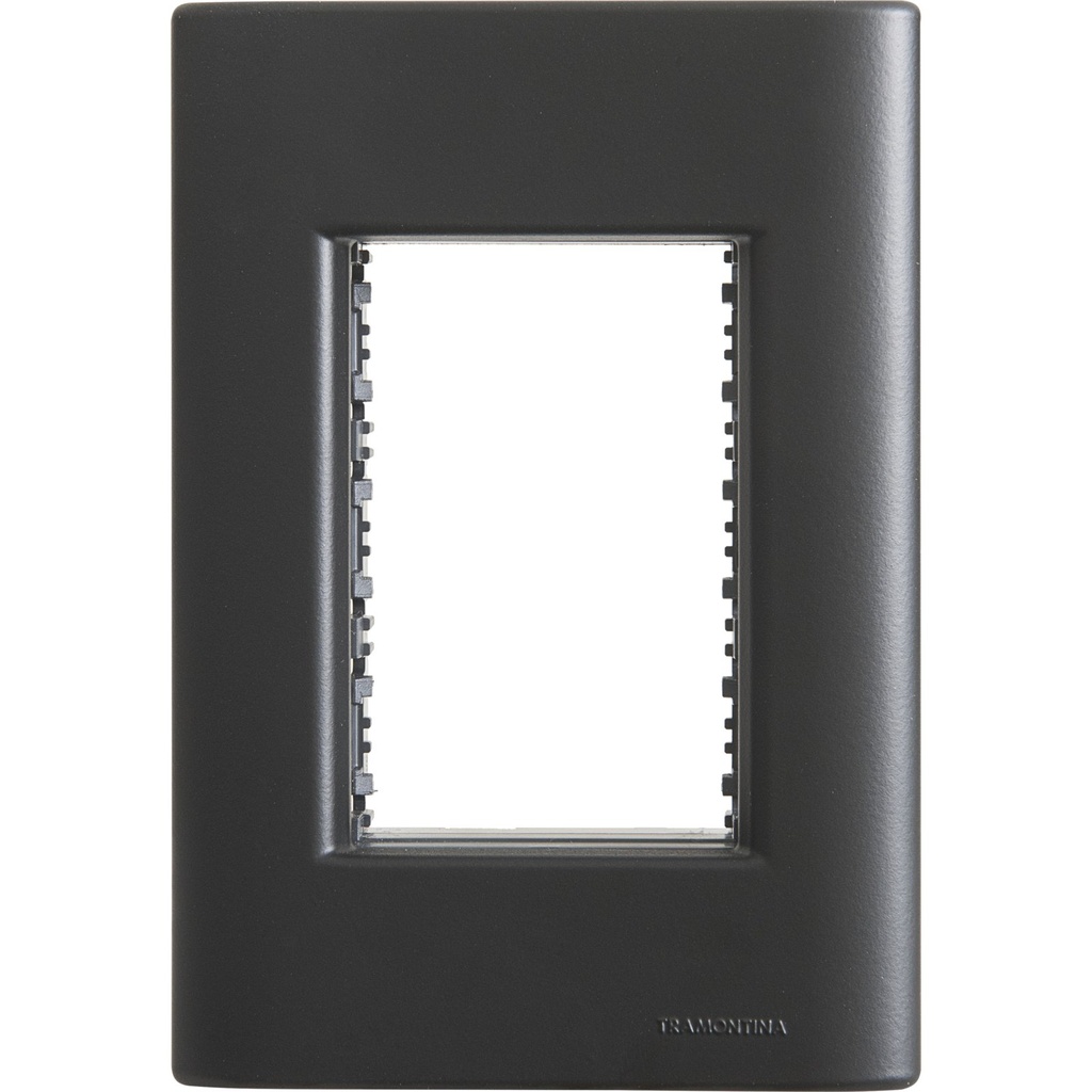 TAPA 3 PUESTOS 4X2 GIZ NEGRO SOFT TOUCH