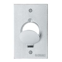 TAPA UÑA SIMPLE PARA CAJA DE PISO 4X2 CROMADA