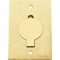 TAPA UÑA SIMPLE PARA CAJA DE PISO 4X2 DORADA