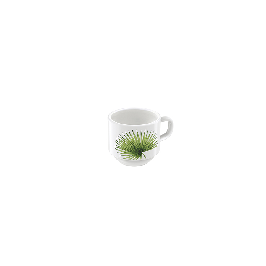 TAZA PARA CAFE EN PORCELANA APILABLE 100 ML. GRAZIELA