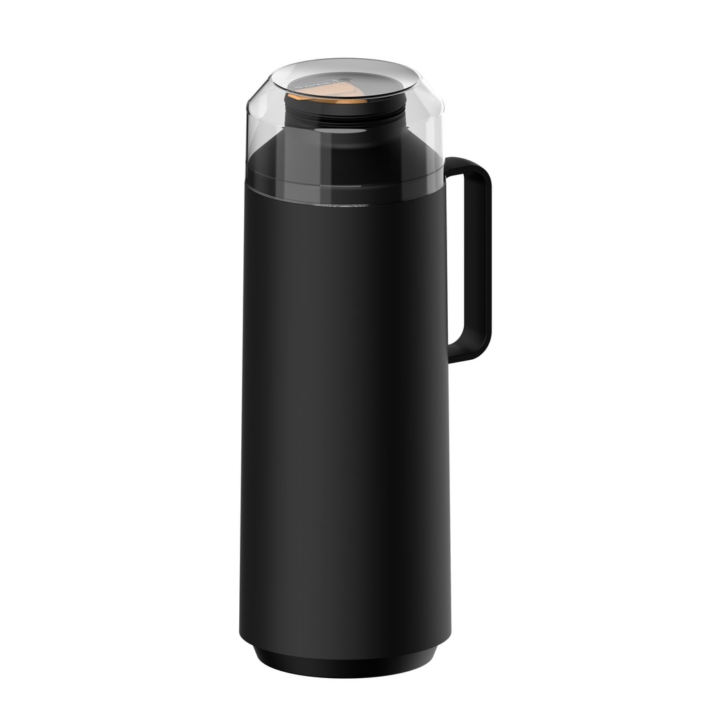 [61637103] TERMO NEGRO CON TAPA Y AMPOLLA VIDRIO 1 L. EXATA