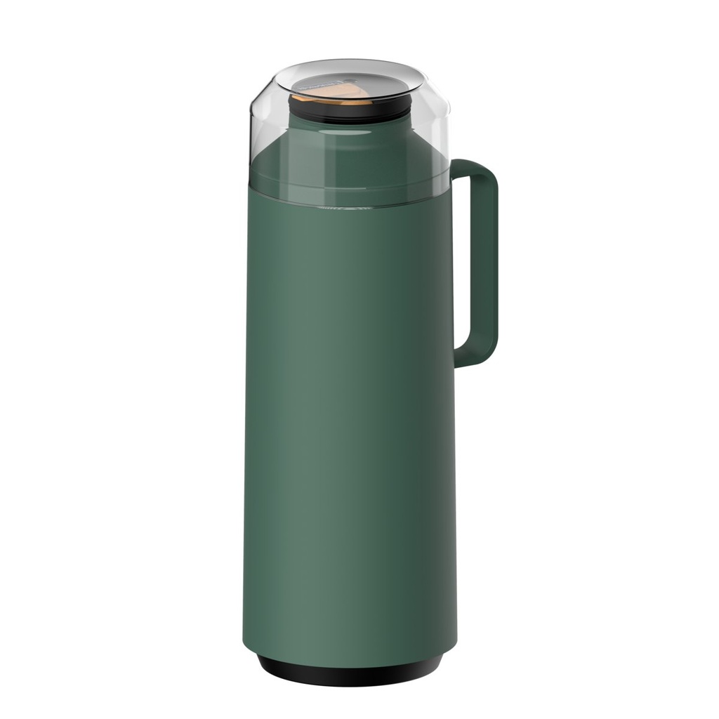 TERMO VERDE CON TAPA Y AMPOLLA VIDRIO 1 L. EXATA