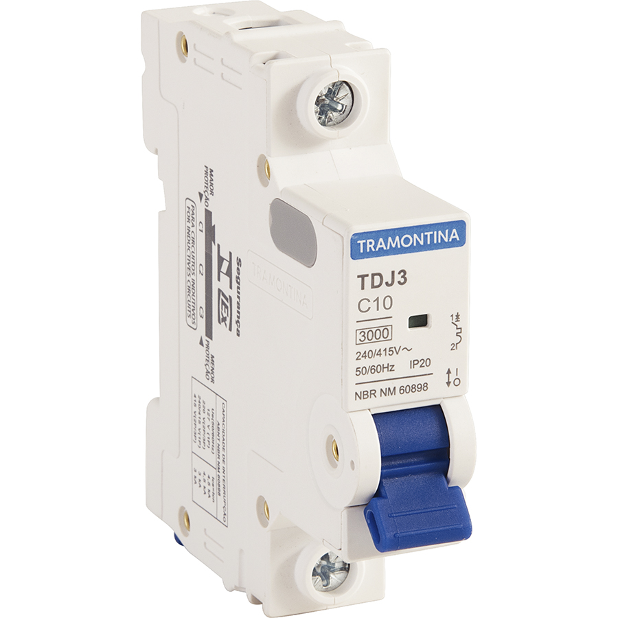 [58011104] TERMOMAGNETICO TDJ3-1C10 1P 10A 3KA
