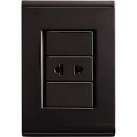 TOMACORRIENTE 2P UNIV. 15-16A/250V LIZ GRAFITO