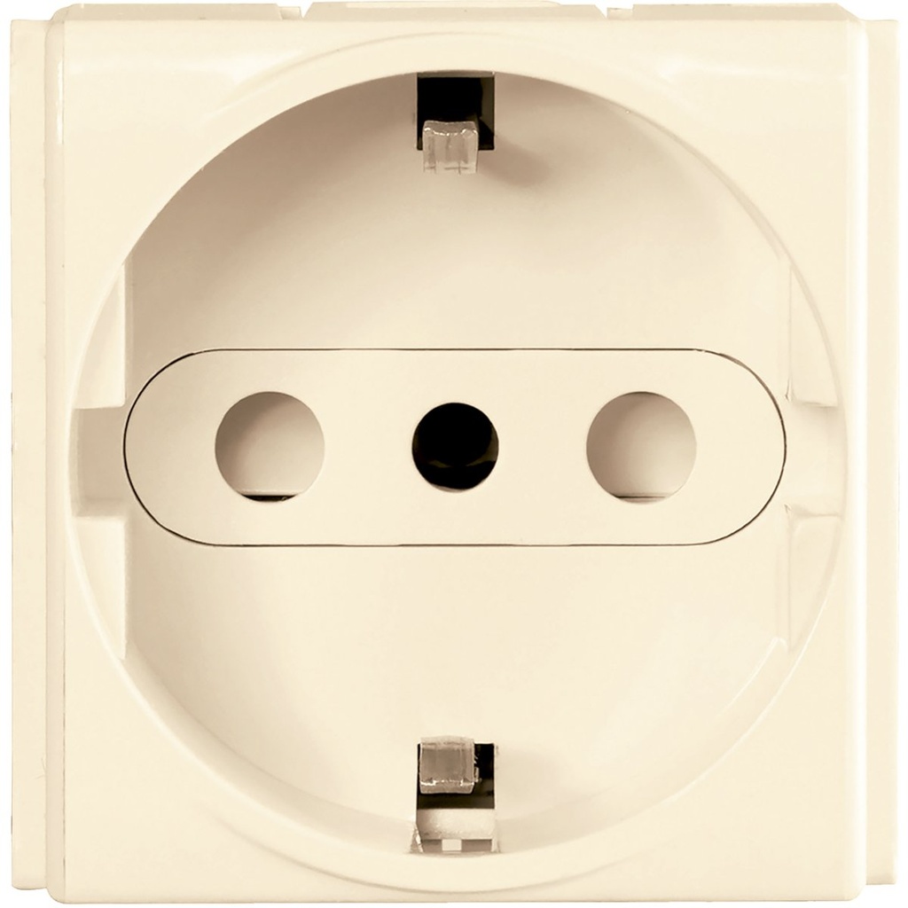 [57119036] TOMACORRIENTE 2P+T SCHUKO 16A 250V~ COLOR BEIGE
