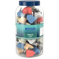 TRIANGULAR PLUG 2P 10A 250V~ EMB. POTE GRANDE CON 6 COLORES