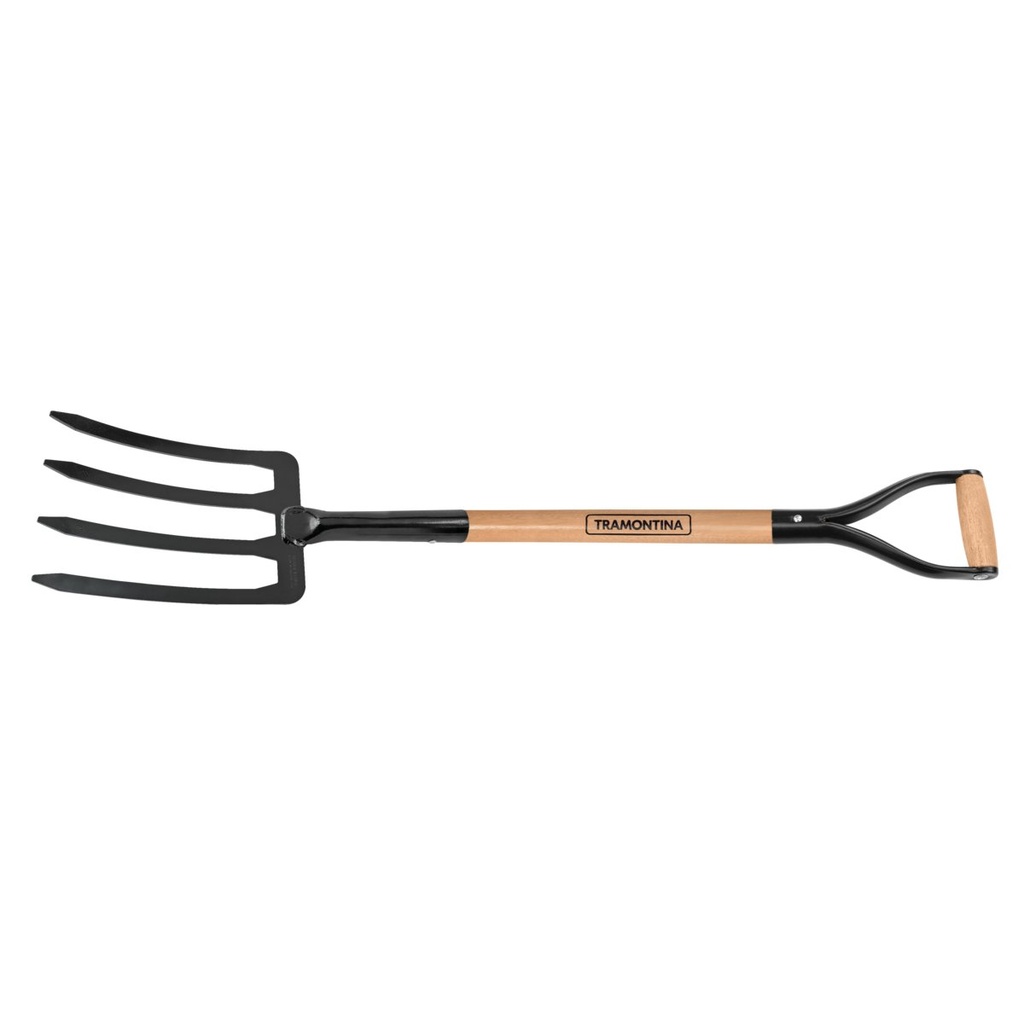 [77119344] TRINCHE PARA TIERRA, 4 DIENTES, MANGO DE MADERA 74 CM
