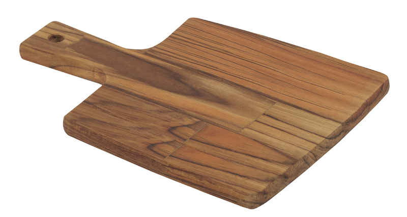 Tabla de Corte Rectangular  Kitchen en Madera Teca con Mango 28x19,5 cm