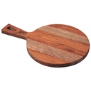 Tabla de Corte Rost Redondaen Madera de Jatoba Combinada con Mango y Acabado al Aceite 34 x 23 cm