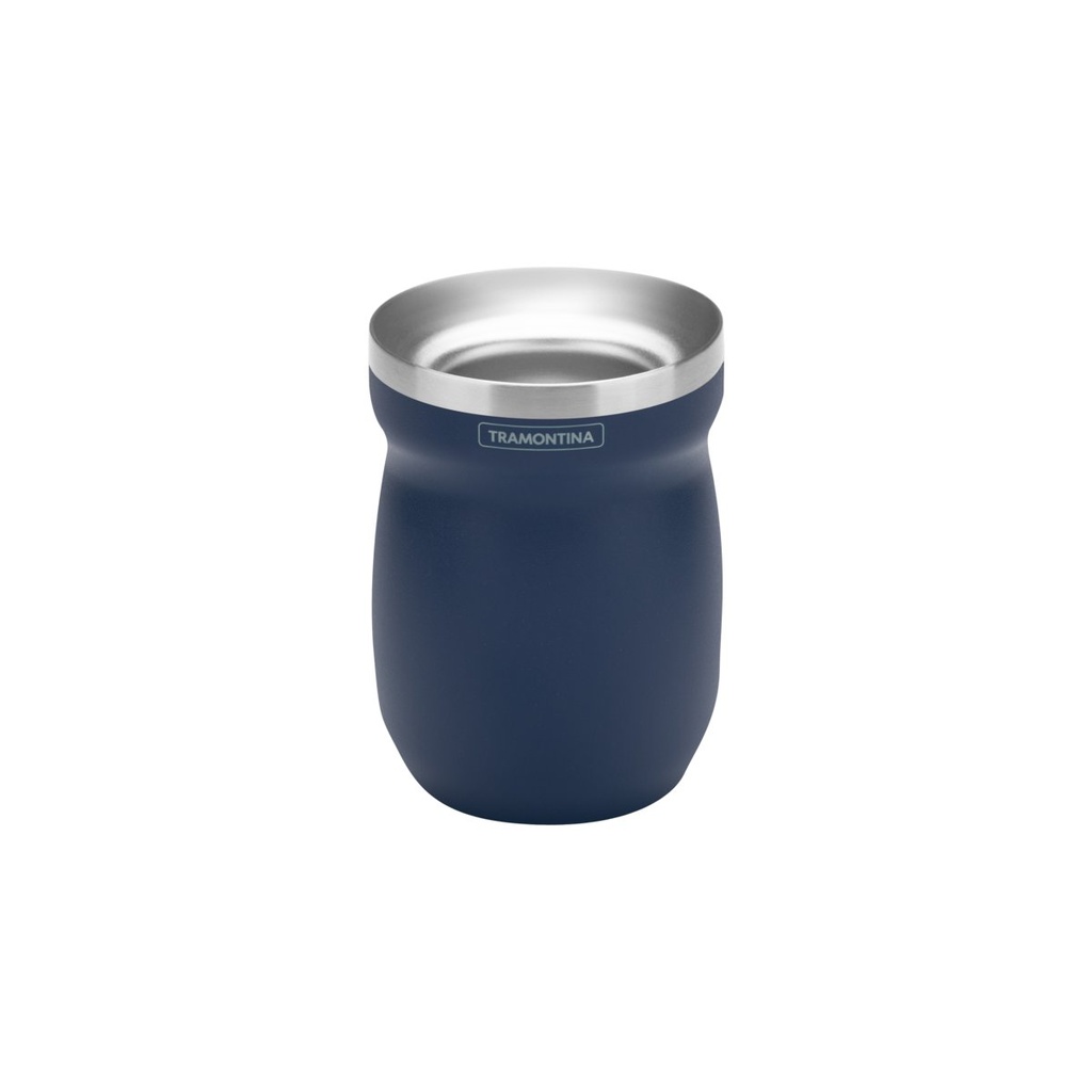 VASO PARA MATE  EN ACERO INOXIDABLE- AZUL
