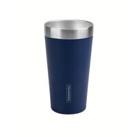 VASO TERMICO EN ACERO INOX AZUL SIN TAPA 0,42L. EXATA
