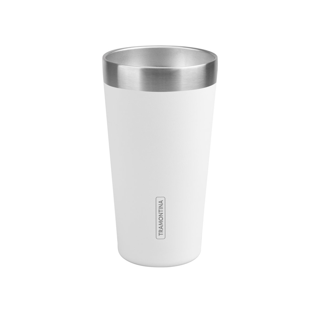 [61646410] VASO TERMICO EN ACERO INOX BLANCO SIN TAPA 0,42 L. EXATA