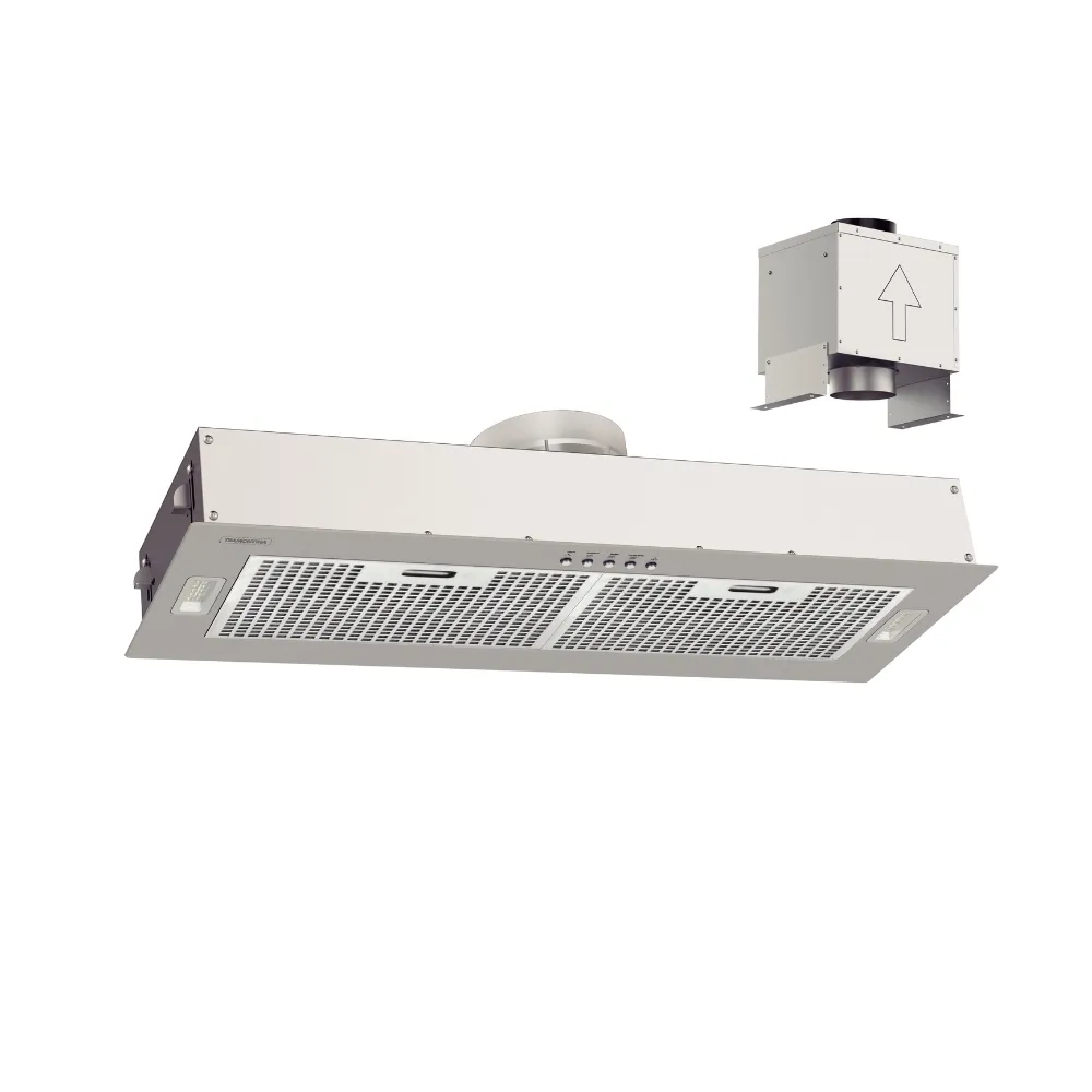 [95800025] CAMPANA DE EMPOTRAR INCASSO SPLIT 75, PERFECTA, EN ACERO INOX., CON MOTOR EXTERNO, 75 CM