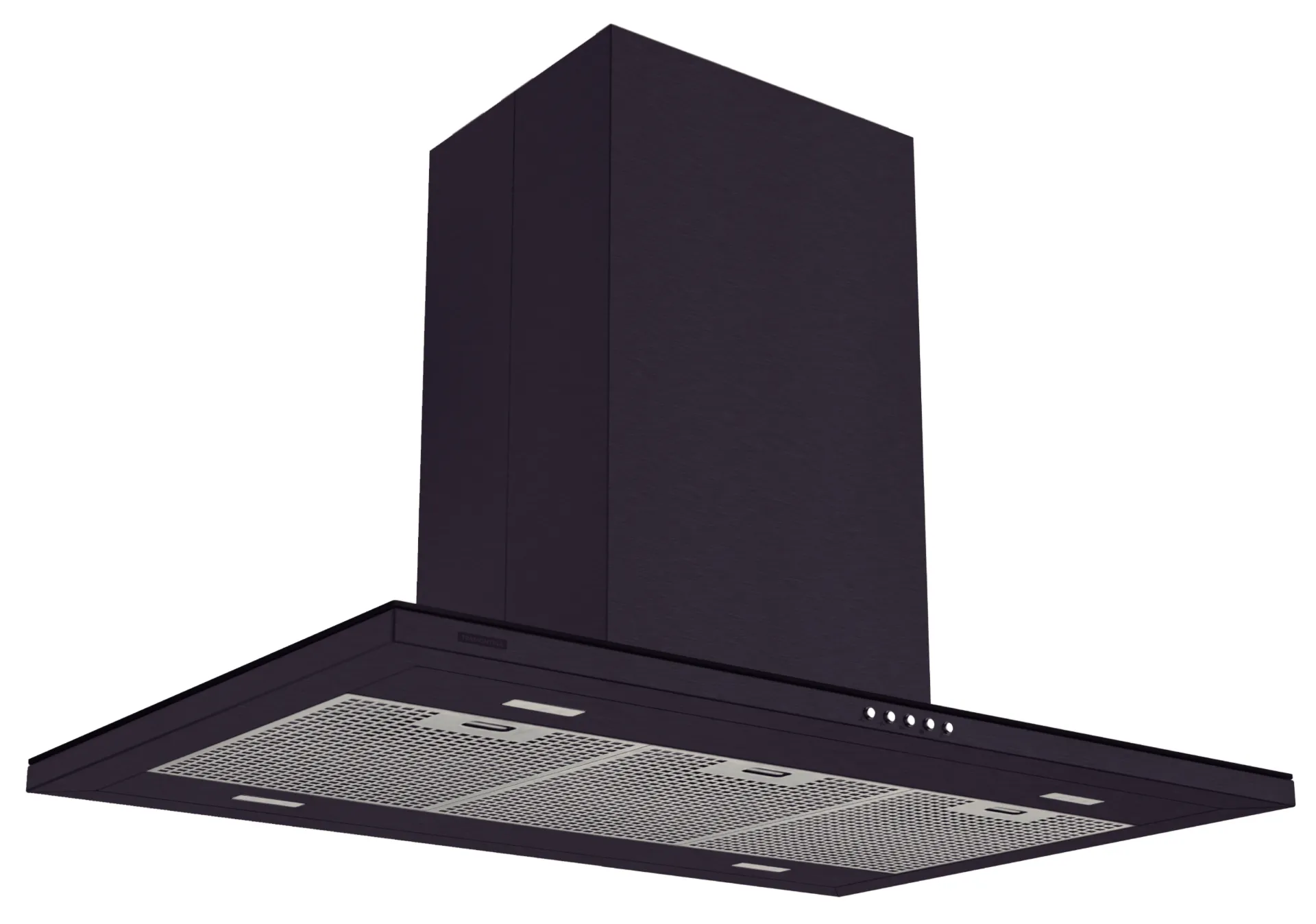 CAMPANA DE ISLA SLIM 90 BLACK STEEL