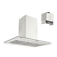 [95800031] CAMPANA DE ISLA SLIM 90 EN ACERO INOX SCOTCH BRITE, CON MOTOR EXTERNO