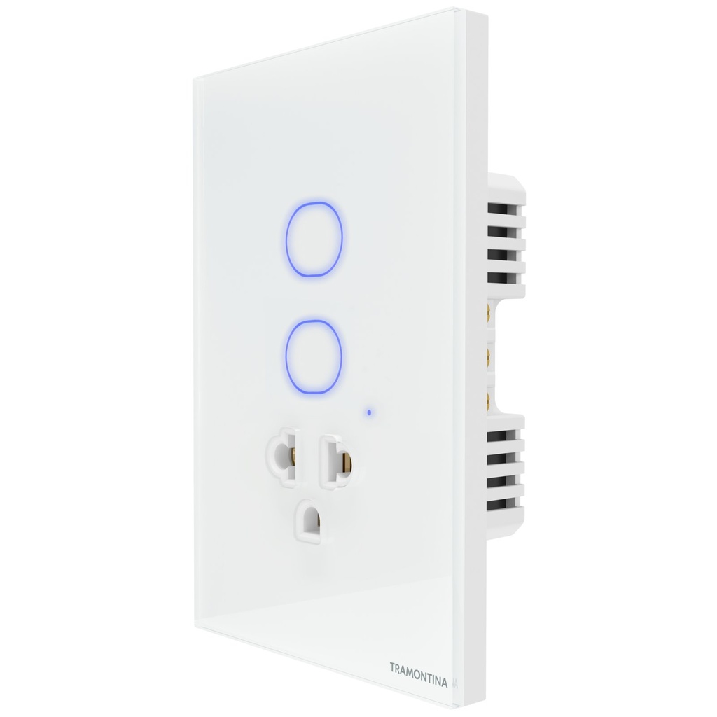 INTERRUPTOR SMART 2 INT + 1 TOMA 15A UNI