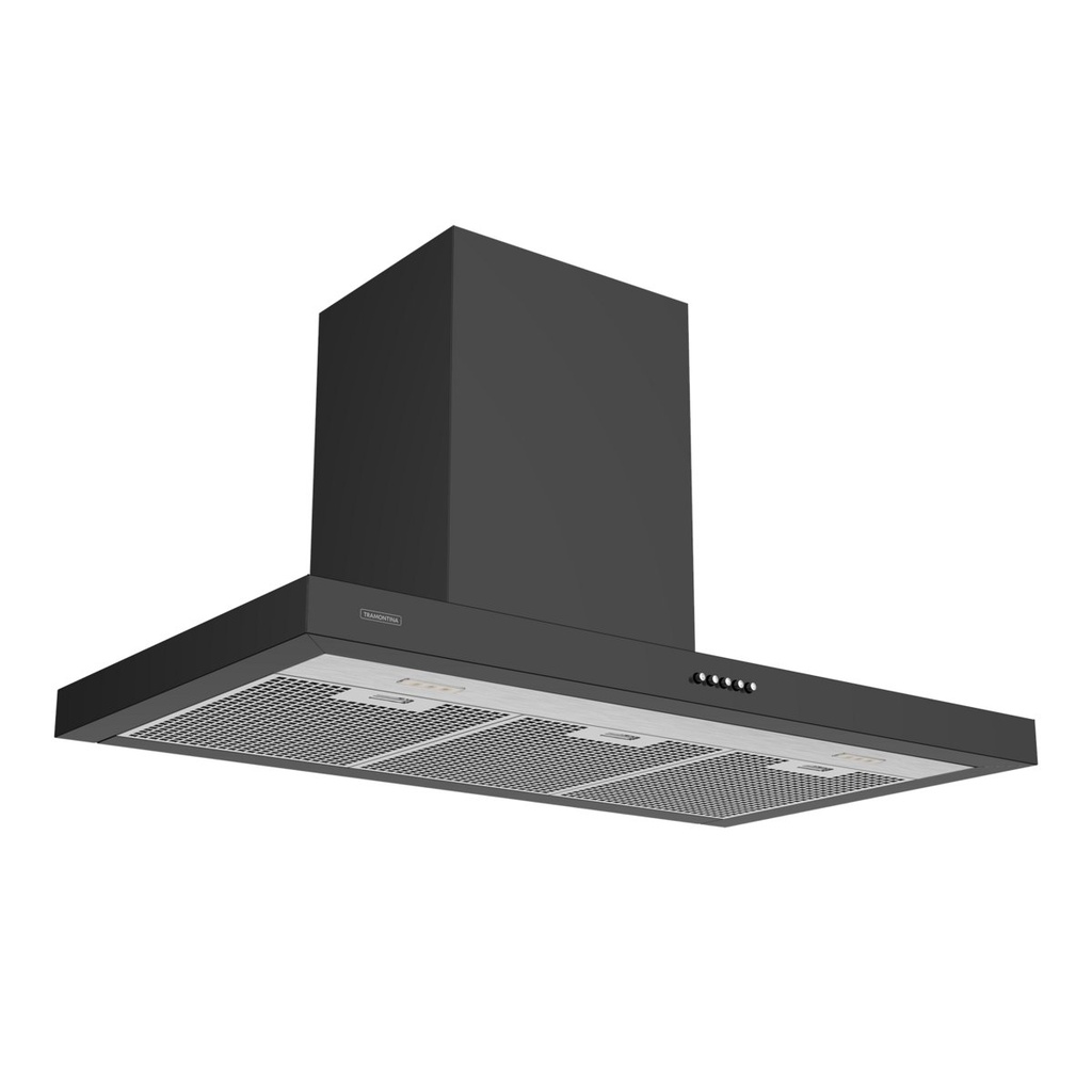[95800033] CAMPANA DE PARED NEW DRITTA BLACK 90 EN ACERO INOX