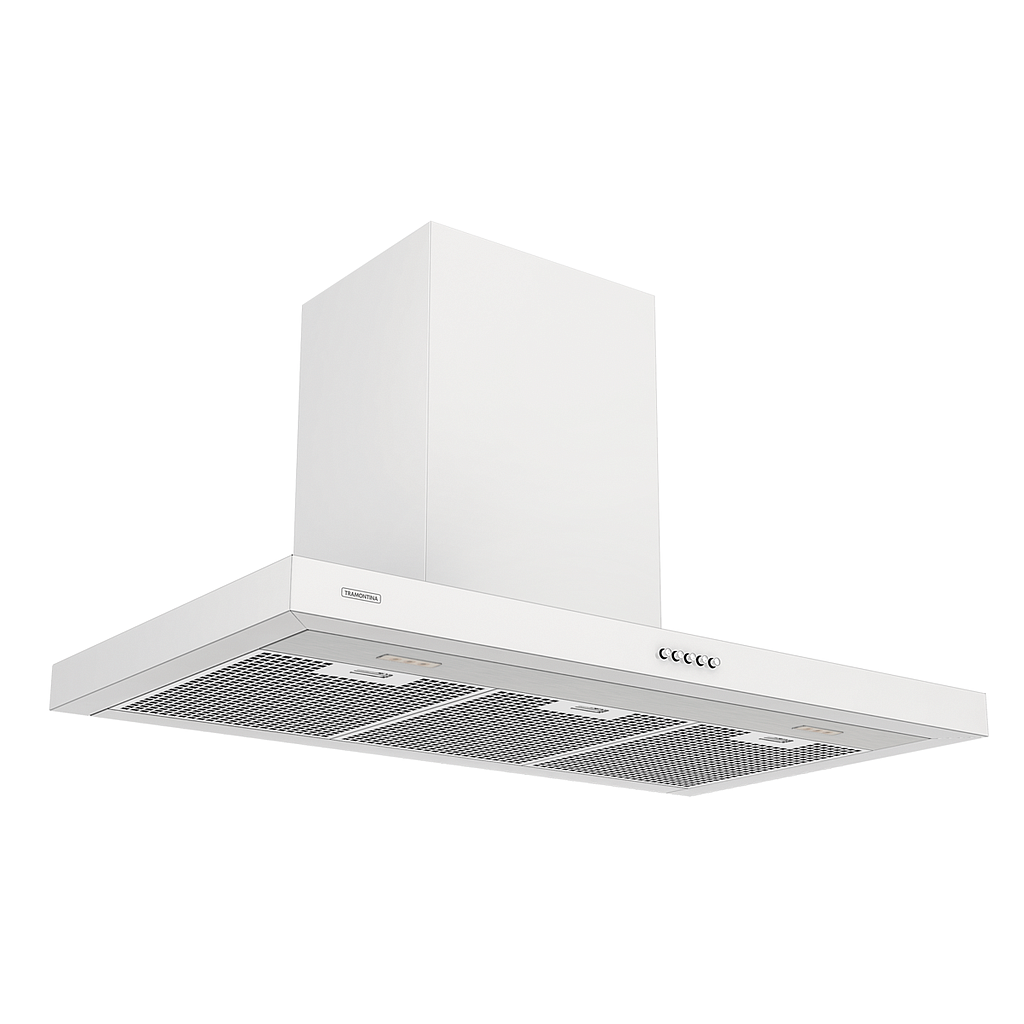 [95800034] CAMPANA DE PARED NEW DRITTA WHITE 90 EN ACERO INOX