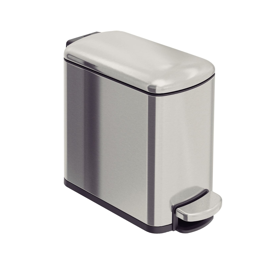 -BASURERO INOX C/PEDAL TIPO D SLIM (desc)