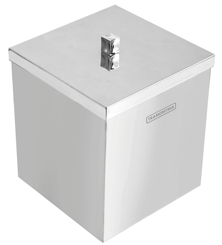 BASURERO LUZ 4.5 L, EN ACERO INOX.