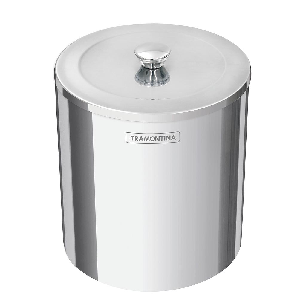 BASURERO UTIL 5 L, EN ACERO INOX.