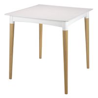 [92354010] MESA RATAN BLANCO PATAS MADERA LAURA
