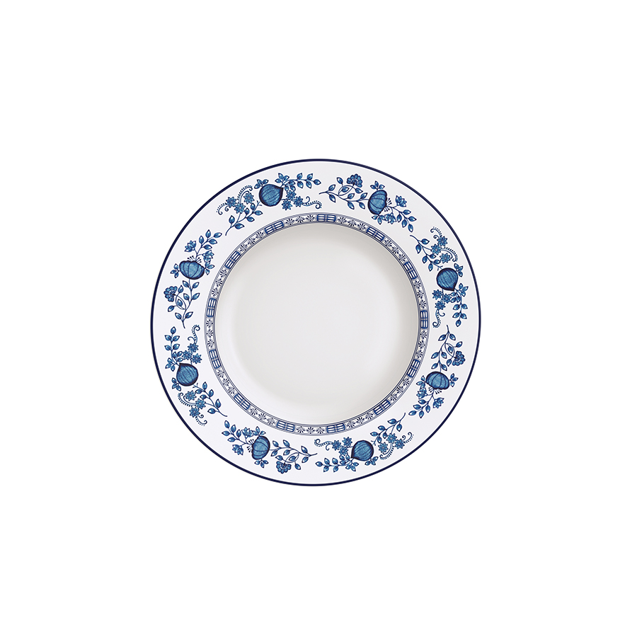 PLATO RASO EN PORCELANA Ø28 CM. DULCE