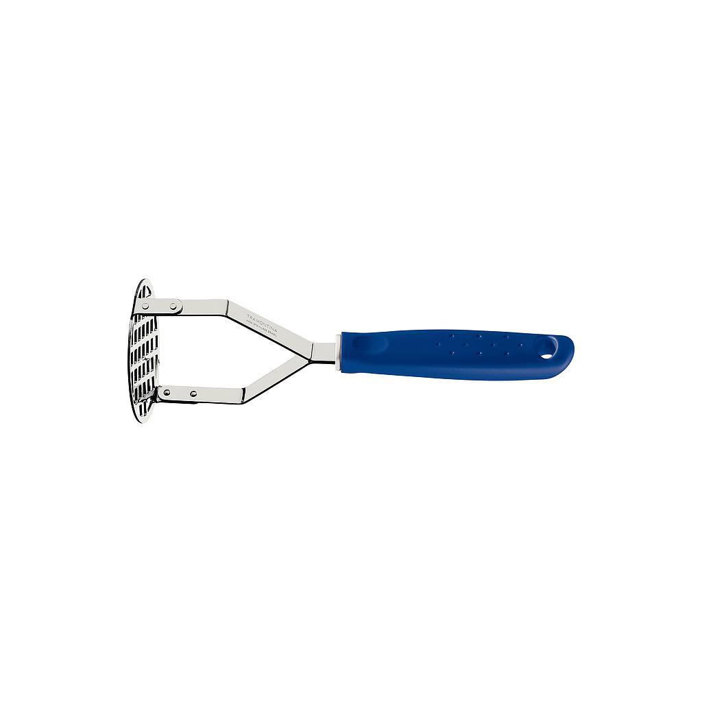 PURETERA EN ACERO INOXIDABLE 24 CM. CON MANGO AZUL UTILITA