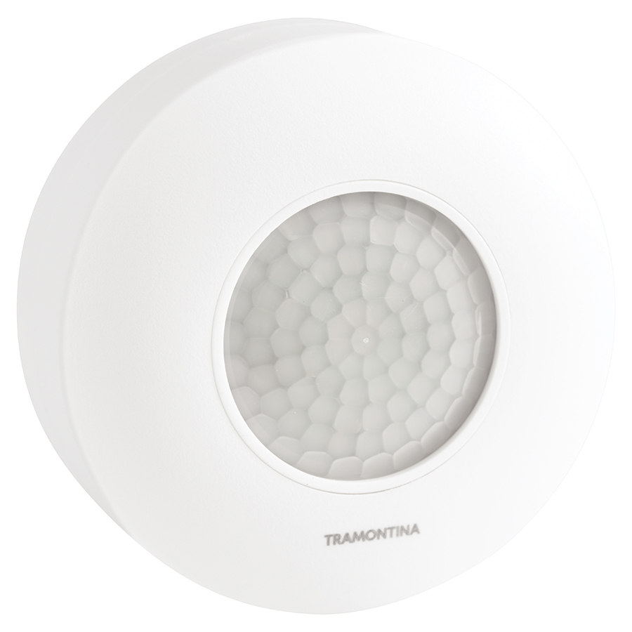 SENSOR DE PRESENCIA SOBREPONER DE TECHO 360° BIVOLT CON FOTOCELULA BLANCO