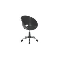 [92071009] SILLON NEGRO CON RUEDAS ELENA