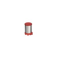 [94538805] - BASURERO SOFIE 5 L., CON PEDAL, CUERPO EN ACERO INOX Y  TAPA PLASTICA ROJA