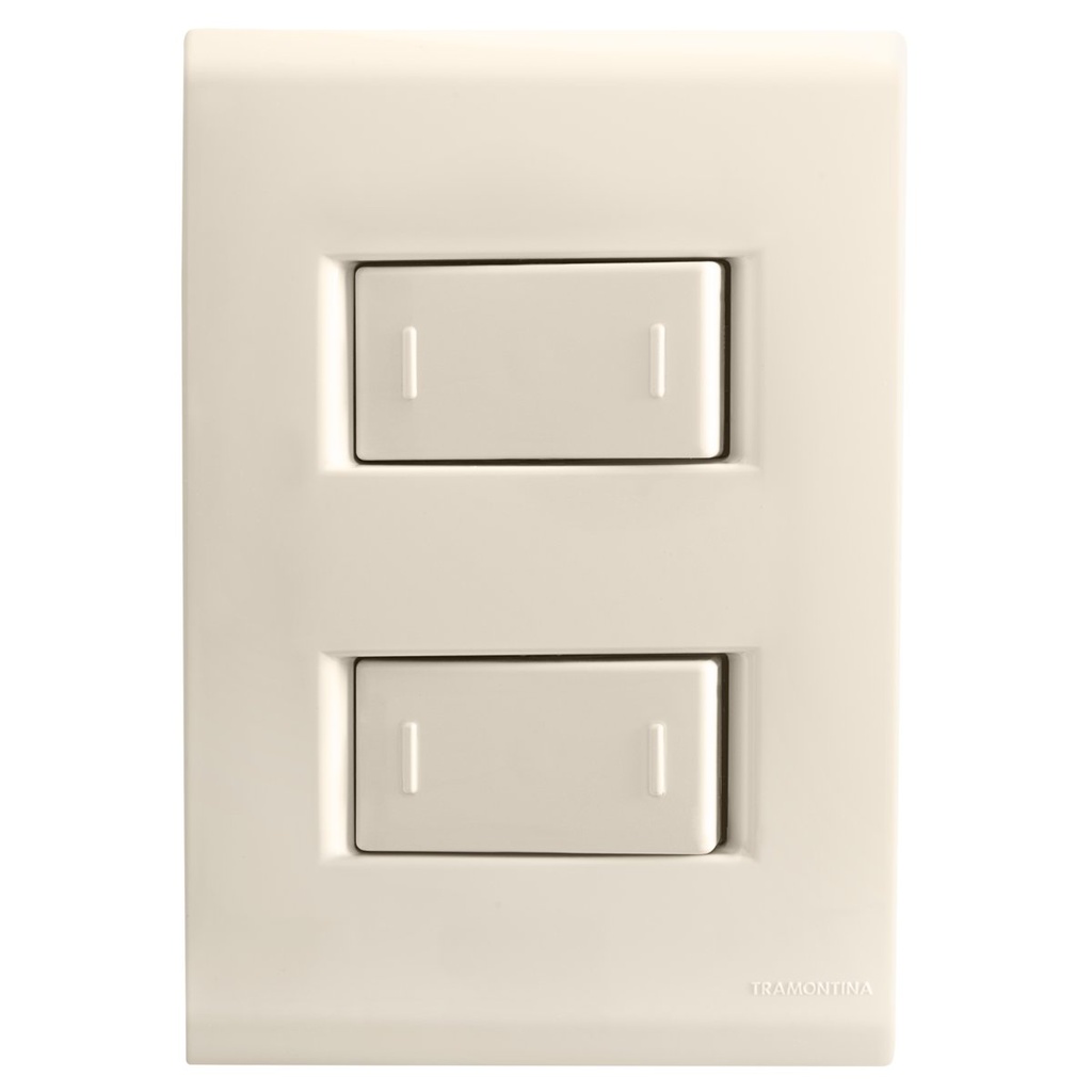 [57171041] CONJUNTO ARMADO 2 INTERRUPTORES CONMUTADOR 10A  250V BEIGE LIZ