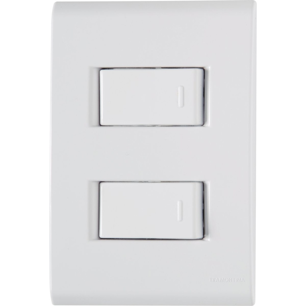 [57170040] CONJUNTO ARMADO 2 INTERRUPTORES SIMPLE 10A 250V BLANCO LIZ