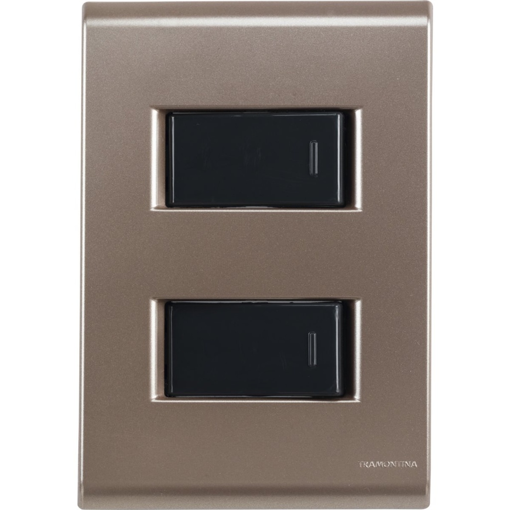 [57172040] CONJUNTO ARMADO 2 INTERRUPTORES SIMPLE 10A 250V ORO VIEJO LIZ