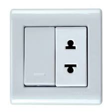 CONJUNTO ARMADO SOBREPONER INTERRUPTOR SIMPLE + TOMACORRIENTE 2P UNIVERSAL BLANCO LIZFLEX